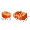 WJShome Single Bubble Chair with Ottoman,Oversized Memory Foam Bubble Lazy Floor Sofa, Modern Upholstered Bean Bag Sofas - 3 of 4