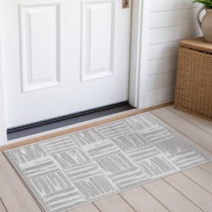 Maxax Non-Slip Turkish Unfaded High-Low Indoor/Outdoor Area Rug For Patios, Deck, Porch Or Entryway - 1 of 4