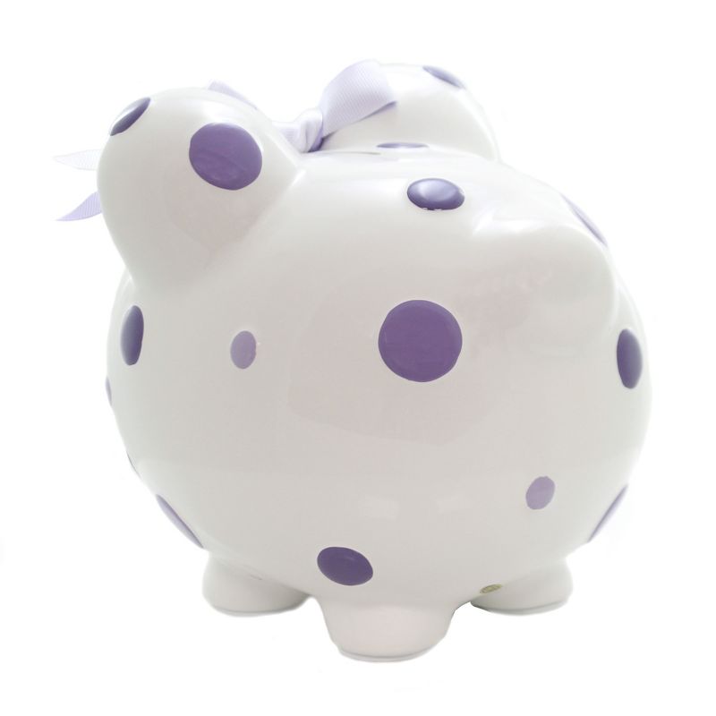 Child To Cherish 7.75 In Purple Multi Dot Bank Piggy Money Saving Decorative Banks, 2 of 5
