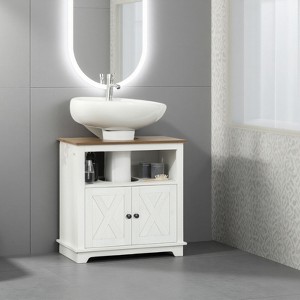 FURNIinspire Bathroom Storage Cabinets Bathroom Sink Cabinet, Bathroom Organizers And Storage, Under The Sink Organizer, White, 11.75"*23.5"*23.5" - 1 of 4