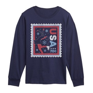 Boys' - Instant Message - Figure Skater Stamp Long Sleeve Graphic T-Shirt - 1 of 4