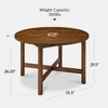 Best Choice Products 47In Round Solid Wood Dining Table, Modern Farmhouse Table For 4, Space Saving, Easy Assembly - 2 of 4