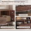 TV Stand for TVs up to 85", Farmhouse TV Console Media Console TV Cabinet with Drawers, Brown - ModernLuxe - 3 of 4