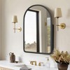 Lirago Arch Black Wooden Recessed Medicine Cabinet with Mirror Adjustable Shelves Shatterproof Glass - 2 of 4