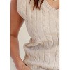Women's Cable V-neck Sweater Vest - Hem & Thread - 2 of 3