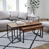 Taylor & Logan Wood Grain Nesting Coffee Table Black/Walnut - 4 of 4