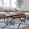 Taylor & Logan Wood Grain Nesting Coffee Table Black/Walnut - image 4 of 4