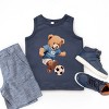 The Juniper Shop Watercolor Soccer Bear Youth Tank Top - 3 of 4