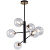 Artcraft Lighting Aurelia 6 - Light Chandelier in  Matte Black/Brass - 4 of 4