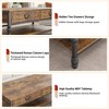 Coffee Table, 41'Rustic Coffee Table with 2 Storage Drawers - Rectangular Wood Table w/Metal Legs (Living Room/Office) - 4 of 4
