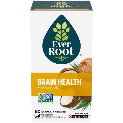 Purina EverRoot Natural Brain Health with Coconut Organic Supplement Chewable Tablets for Dogs - 60ct