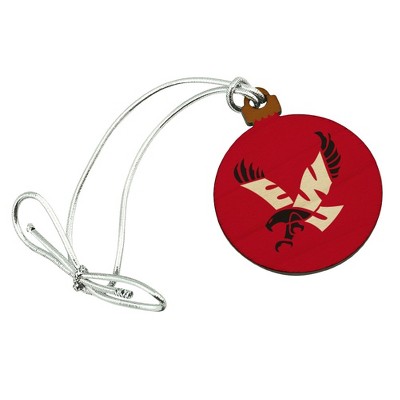 Eastern Washington University Primary Mini Small Tiny Wood Christmas Tree Holiday Ornament