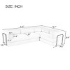 L-Shaped Modular Corduroy Sofa Bed with Iron Frame, Sectional Couch for Apartment or Living Room-Maison Boucle - 3 of 4