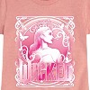 Girls' - Wicked - Glinda Pink Portrait and Logo Fitted Short Sleeve Graphic T-Shirt - 2 of 4