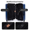 YONWAY 8 Piece Hardshell ABS Luggage Set, Checked Spinner Luggage Set (20in/24in/28in+Portable Handbag + 4 Pieces Storage Bag Set) - 4 of 4