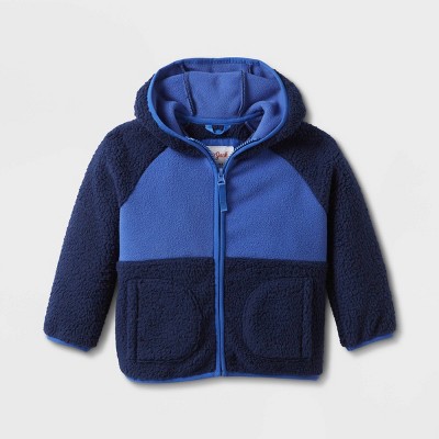 Toddler Long Sleeve Fleece Jacket - Cat & Jack™ Navy Blue