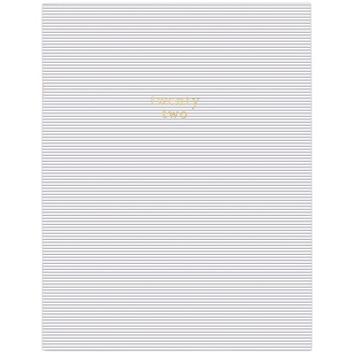 2022 Planner Large Monthly Stitched Gray Stripe - Sugar Paper Essentials