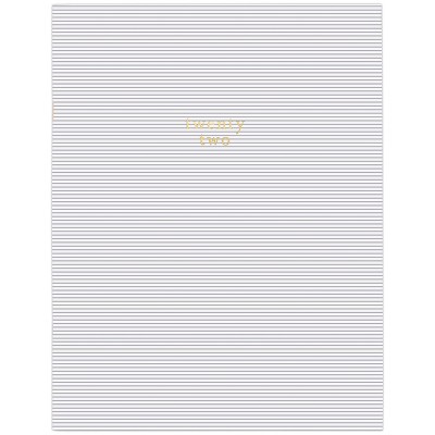 2022 Planner Large Monthly Stitched Gray Stripe - Sugar Paper Essentials