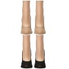 Memoi 4 Pairs Women's Cushioned Fine Edge No-Show Sock Liner - 2 of 4