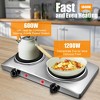 Costway 1800W Double Hot Plate Electric Countertop Burner Stainless Steel 5 Power Levels - 4 of 4