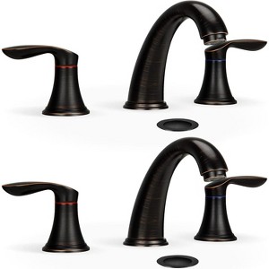Coucheta 8" Widespread Bathroom Faucet - for 3-Hole Sink with Pop-Up Drain & Supply Lines, Available in Multiple Finishes & Pack Options - 1 of 4