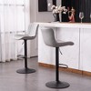 YOUNIKE Leather Upholstered Barstools Set of 2 Modern Adjustable Swivel Counter Height Bar Stools with Backrest 19.09"Wx20.87"Dx(32.68"-42.13")H - 3 of 4