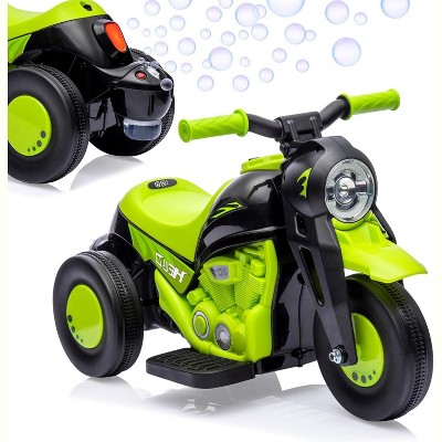 6V Kids Ride-On Bubble Car, Electric Motorcycle, 1.9 MPH Speed, LED Headlights, Music, Pedal, 3 Wheels, Forward/Reverse, Gift for Toddlers