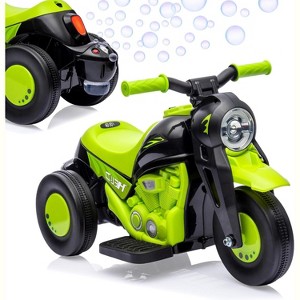 6V Kids Ride-On Bubble Car, Electric Motorcycle, 1.9 MPH Speed, LED Headlights, Music, Pedal, 3 Wheels, Forward/Reverse, Gift for Toddlers - 1 of 1