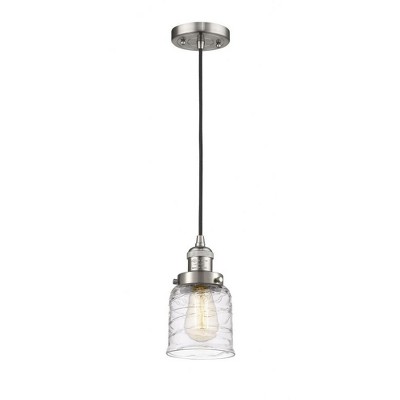 Bell - 1 Light Cord Hung Mini Pendant In Industrial Style-10 Inches Tall and 5 Inches Wide