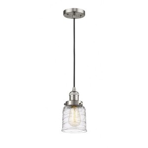 Bell - 1 Light Cord Hung Mini Pendant In Industrial Style-10 Inches Tall and 5 Inches Wide - 1 of 1