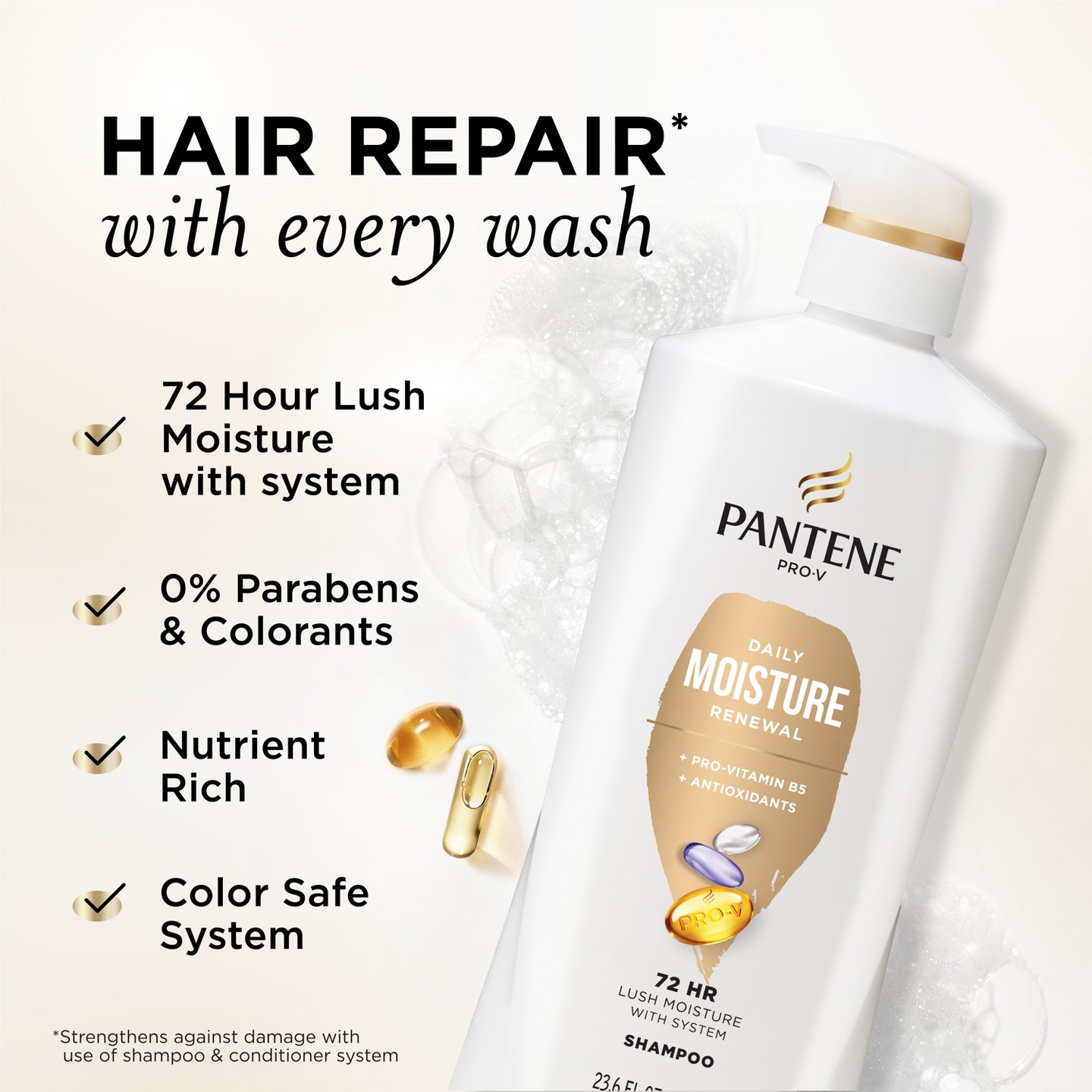Шампунь Pantene Pro-V Daily Moisture Renewal, 23.6 fl oz — фото 2