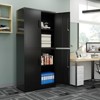 Mlezan 4-Door Storage Cabinet: Metal,Adjustable Shelf, Lockable. Ideal for Office,Home,Pantry,Kitchen, or Garage. Secure and Functional. - 2 of 4