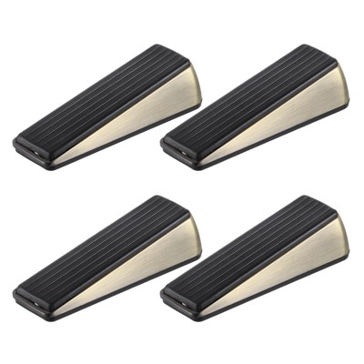 Unique Bargains Home Hotel Anti-Slip Design Zinc Alloy PVC Soft Door Stop 4 Pcs
