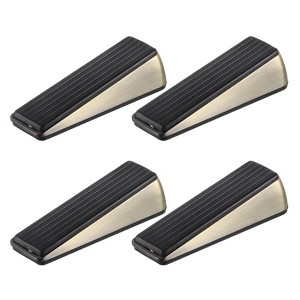 Unique Bargains Home Hotel Anti-Slip Design Zinc Alloy PVC Soft Door Stop 4 Pcs - 1 of 4