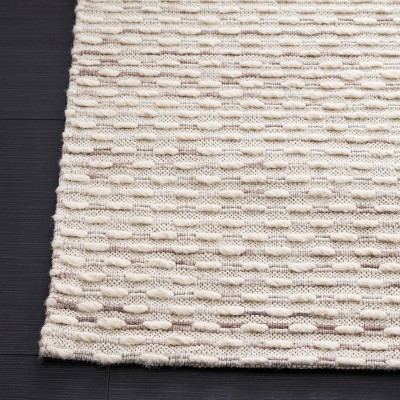 Blue Flat Woven Handmade Wool 6' x 9' Area Rug