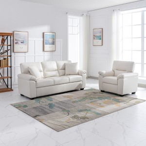 Faux Leather Sofa and Chair ,Ultimate Comfort Couch for Living Room-Morden Fort - 1 of 4