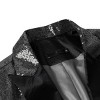 Cloudstyle Mens One Button Sequin Dress Suit Jacket Party Festival Tuxedo Sport Black Coat - 3 of 4