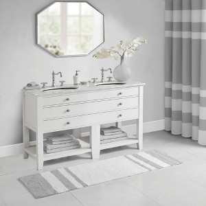 20x30" Reversible Cotton Bath Rug with Dual-Sided Design，Good Water Absorption. - 1 of 4
