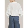 Women's Oversize Round Yoke Button Down Shirt - GRADE & GATHER - 4 of 4