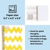 Yoobi 4.5"x6.5" Peanuts Mini Notebooks Spiral with Pen Yellow Chevron, School Supplies - 3 of 4