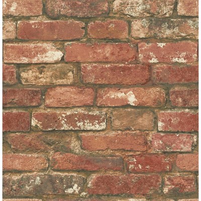 Brewster West End Brick Peel and Stick Wallpaper