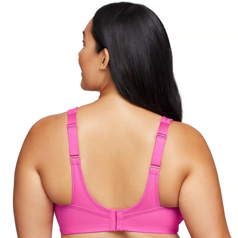 Glamorise Womens No-Bounce Camisole Sports Wirefree Bra 1066 Rose Violet, 2 of 6