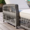 Okak 1PCS Outdoor Long Reclining Patio Chaise Lounge with Polyester Wicker Frame,Deck Lounge Pool Chair with Removable Cushions for Poolside,Beige - 3 of 4