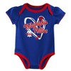 MLB Philadelphia Phillies Infant Girls' 3pk White Bodysuit - 3 of 4