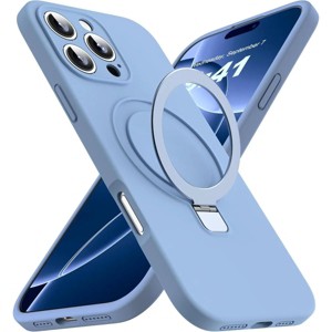 Entronix [Magnetic] Case Compatible with iPhone 16 Pro - Soft-Touch Liquid Silicone Gripstand - 1 of 4