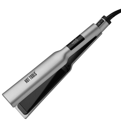 Hot Tools Pro Signature Ceramic Titanium Flat Iron - 1.5" - Silver