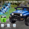 Jojoka 12V Ride On Truck Car Toddler Toy w/ Remote Control, Music, 4-Wheel Spring Suspension, LED Lights, 2 Speeds - 2 of 4
