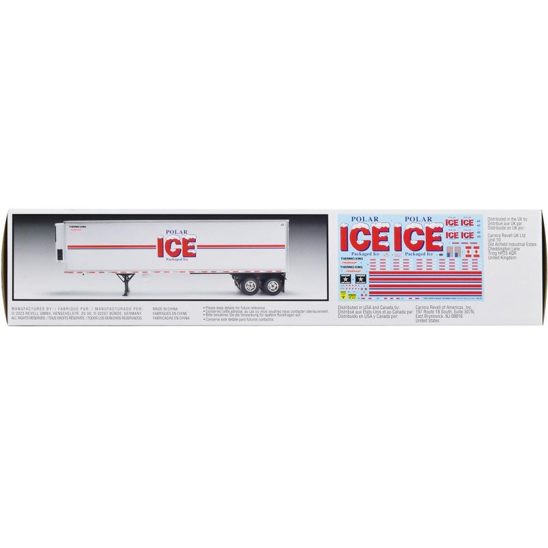 Level 4 Model Kit Fruehauf 40' Refrigerated Trailer "Polar ICE" 1/32 Scale Model by Revell, 3 of 6