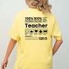 Simply Sage Market S.W.Smiley Teacher Recipe Front & Back Design Short Sleeve Tee - 2 of 4