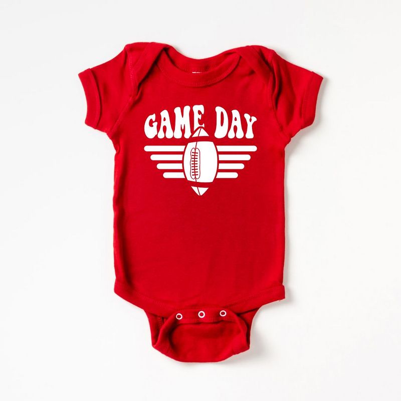The Juniper Shop Football Game Day Stripes Baby Bodysuit, 1 of 3